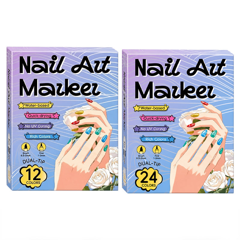 ✨Vodlan™ Dual-Tip Nail Art Marker Pen Set (OFFER)