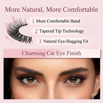💐 Waterproof & Reusable Self-Adhesive False Eyelashes