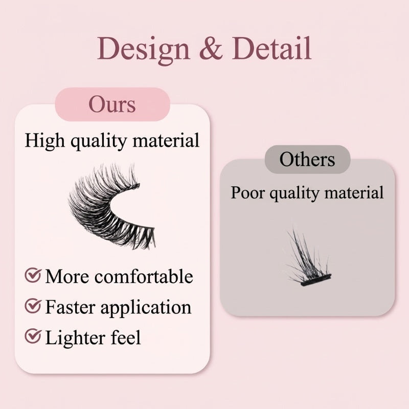 💐 Waterproof & Reusable Self-Adhesive False Eyelashes