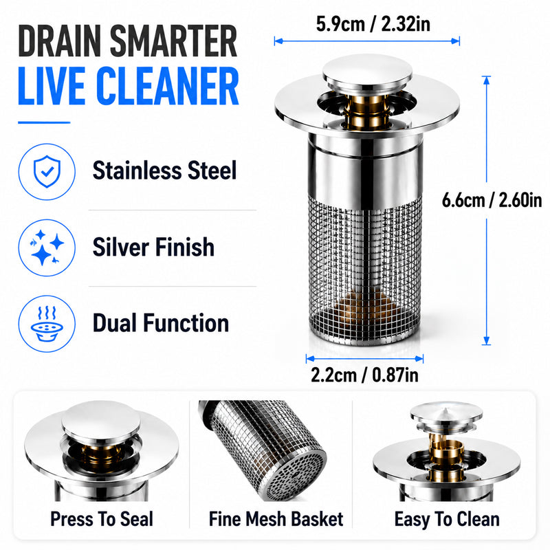 🚰 Lumiazos™ Stainless Steel Floor Drain Filter