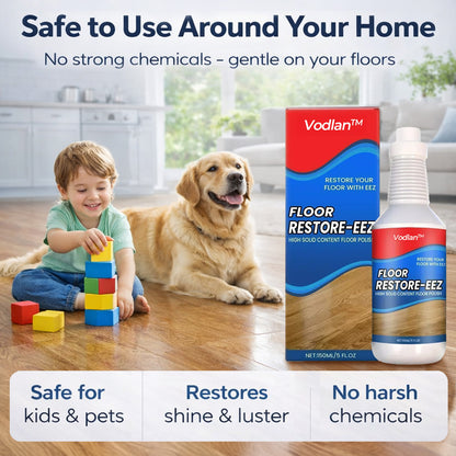 Vodlan™ Floor Restorer – Fast-drying, non-toxic shine. ✨