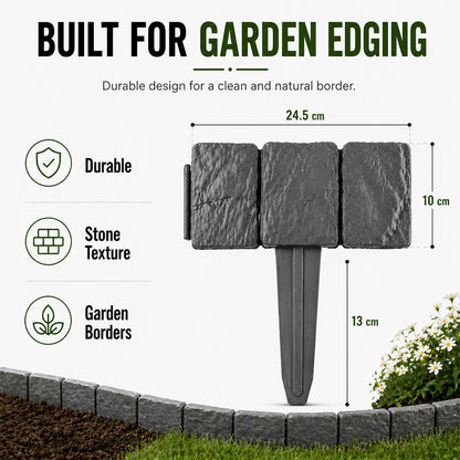 🌿✨Vodlan™ Stone-Look Edging Fence - Garden Edges That Stay Clean🏡♻️