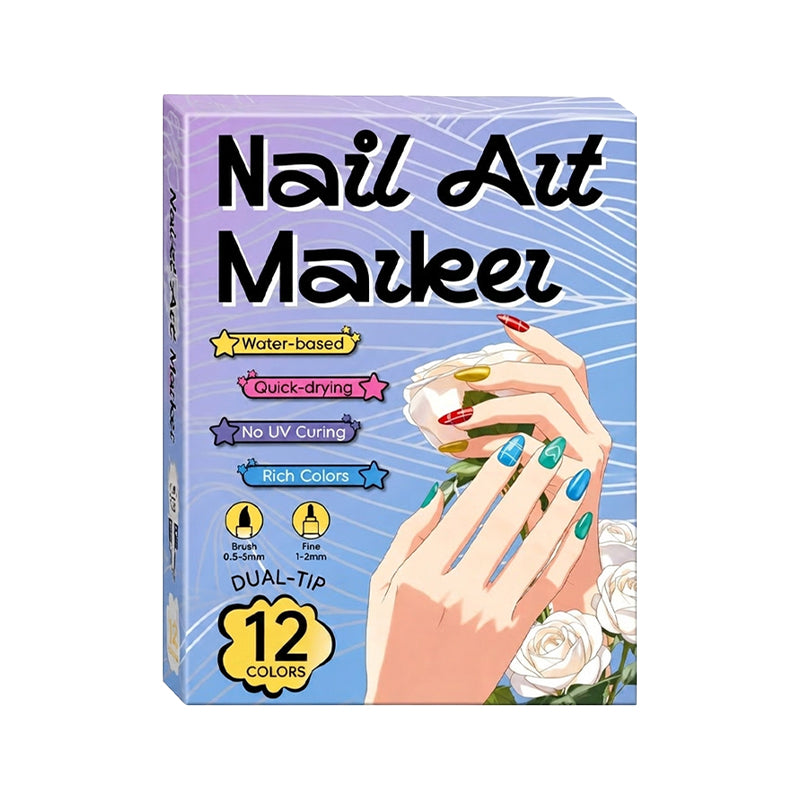 ✨Vodlan™ Dual-Tip Nail Art Marker Pen Set