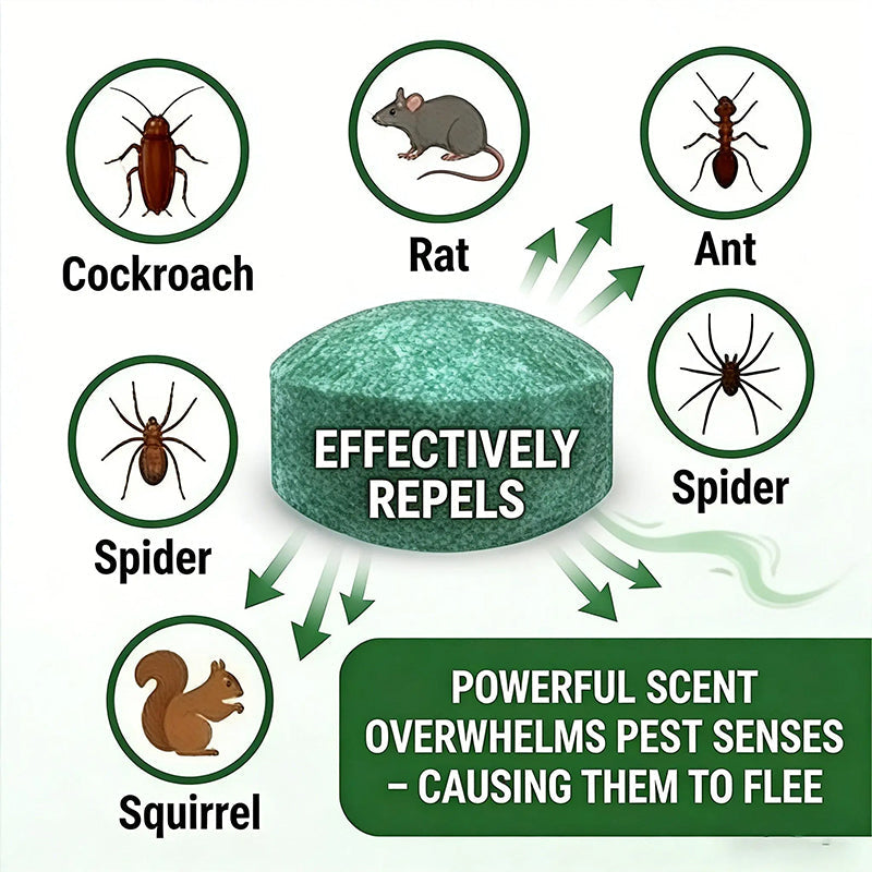 🏠🛡️ Aovego® Natural Peppermint Rodent Repellent Tablets