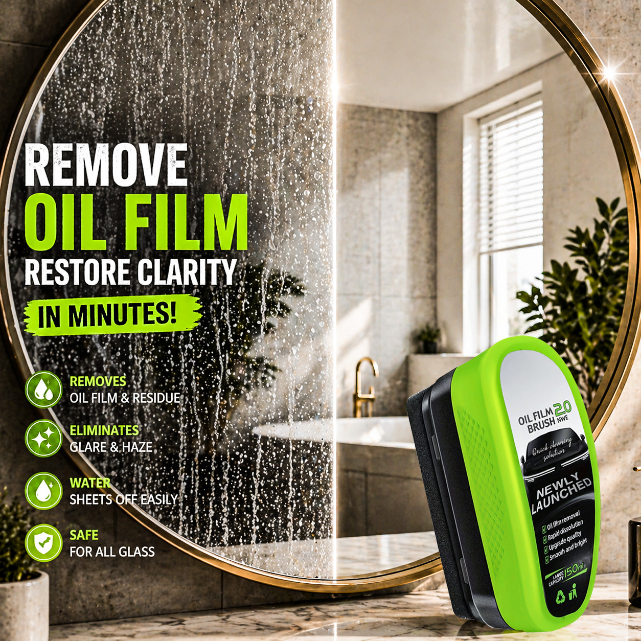 Vodlan™ Multi-Surface Glass Cleaner — Remove Oil Film & Restore Clarity Instantly