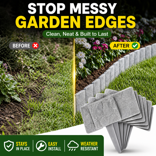 🌿✨Vodlan™ Stone-Look Edging Fence - Garden Edges That Stay Clean🏡♻️