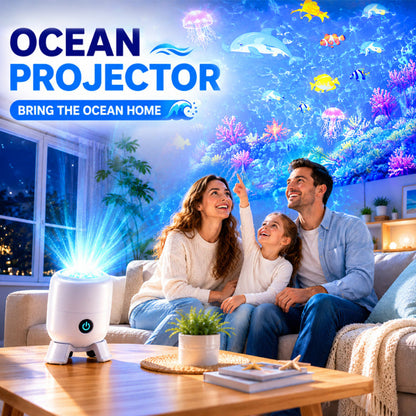 🌊Lumiazos™ Next-Gen 5D Smart Rotating Ambient Projector-Bring the Living Ocean & Festive Magic Into Your Space.