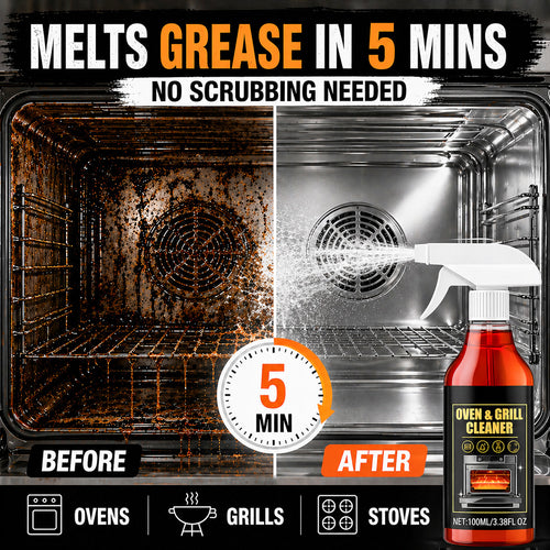 ✨Vodlan™ Oven & Grill Cleaner Spray – Dissolves Grease in 5 Mins, No Scrubbing & Eliminates Odors