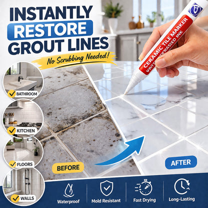 🔥🖌️Vodlan™ Anti-Mould & Waterproof Joint Pen for Ceramic Tiles!