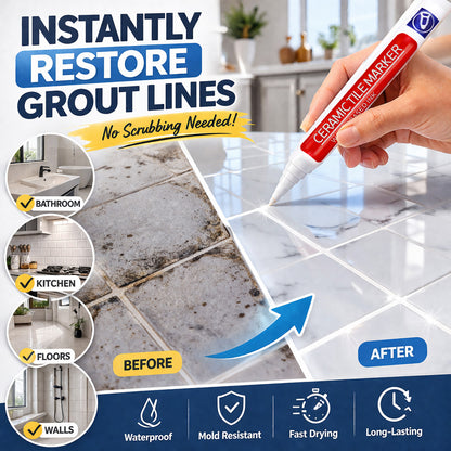 🖌️Vodlan™ Anti-Mould & Waterproof Joint Pen for Ceramic Tiles!