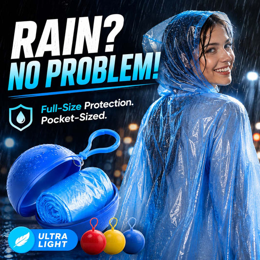 Lumiazos™ Pocket Raincoat Keyring – Lightweight Emergency Rain Protection