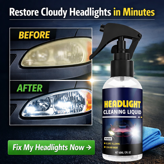 Vodlan™ Car Headlight Cleaning & Restoration Agent – Scratch Remover, UV Protection & Anti-Yellowing 🚗