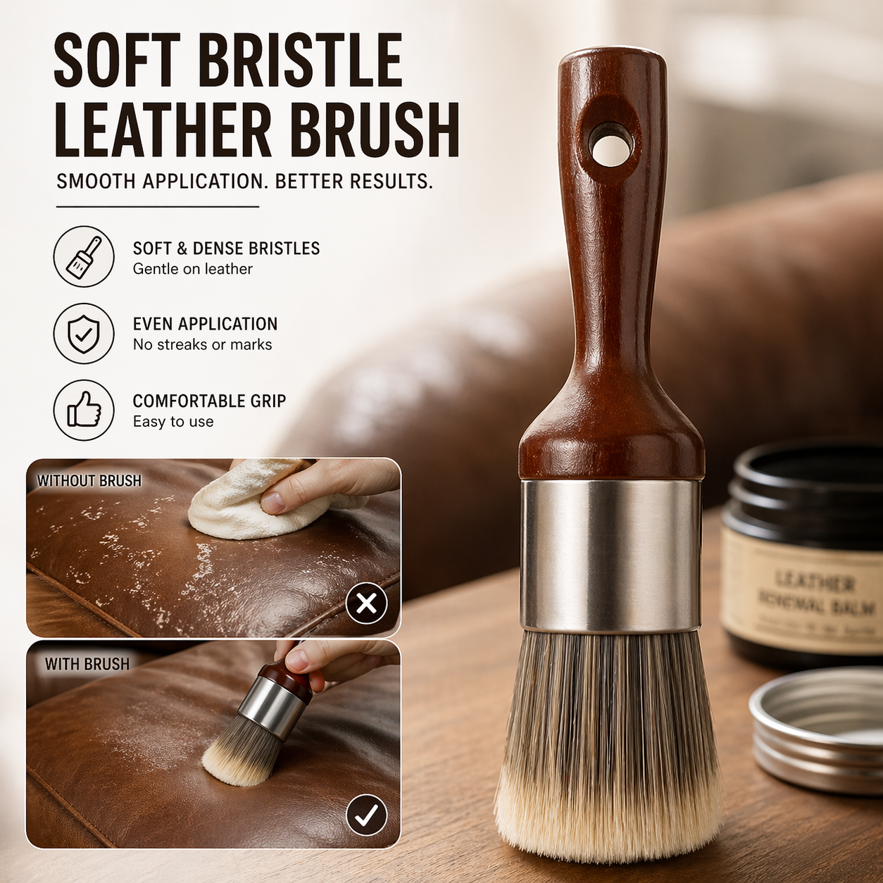Vodlan™ Applicator Brush – Soft Bristle for Even, Smooth Finish