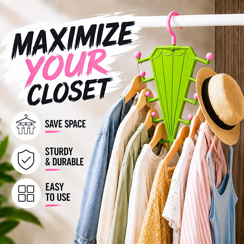 Space-Saving V-Shaped Hanger Organiser – Double-Sided Wardrobe Storage Rack
