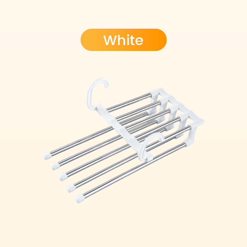 Lumiazos™ 5-Tier Trouser Hanger – Organise 5 Pairs in the Space of 1