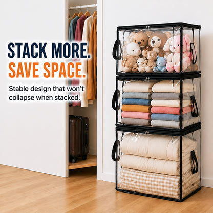 ⏰🔥LIMITED TIME 50% OFF! 🏠 Transparent Large-Capacity Dustproof & Moisture-Proof Storage Bag – Perfect for Clothes, Toys, Books & More ✨