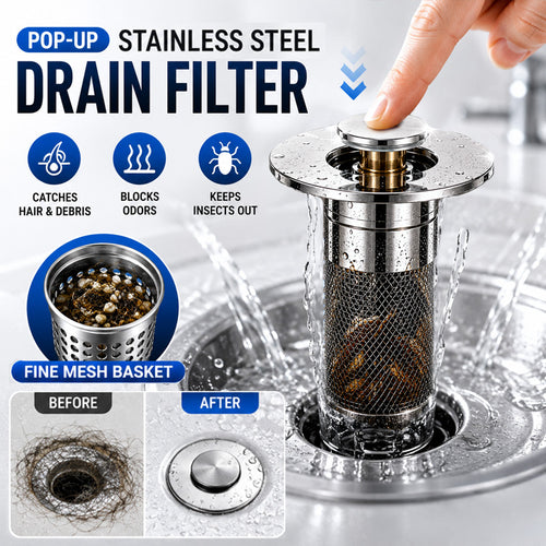 🚰 Lumiazos™ Stainless Steel Floor Drain Filter