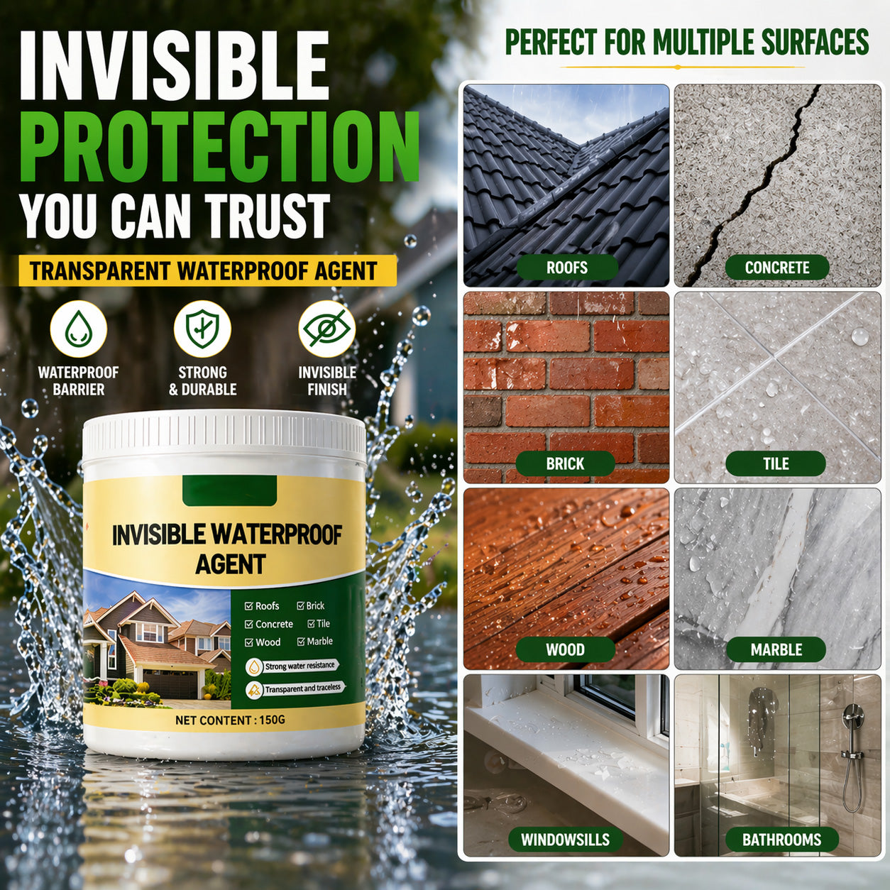 Vodlan™💧🛠️ Transparent Waterproof Sealant for Leak Repair🚿 No More Water Damage