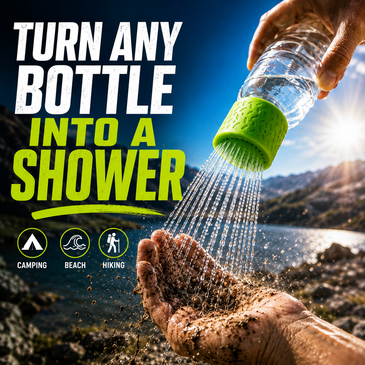 🚿 Vodlan™ Spray Cap - Turn Any Bottle Into a Portable Shower
