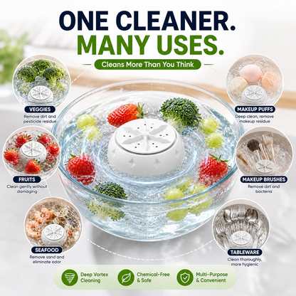 Vodlan™ Effortless Vortex Fruit & Vegetable Washer – Removes Pesticides, BPA-Free & Easy-Clean Design 💧