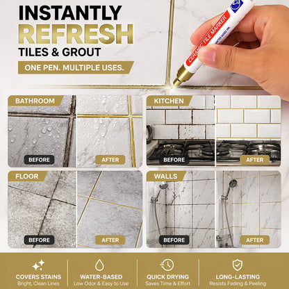 🔥🖌️Vodlan™ Anti-Mould & Waterproof Joint Pen for Ceramic Tiles!