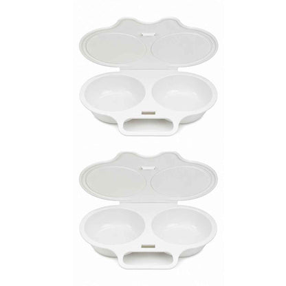 Lumiazos™ Microwave Egg Poacher With Lid & Handle – Perfect Poached Eggs Made Easy(offer)