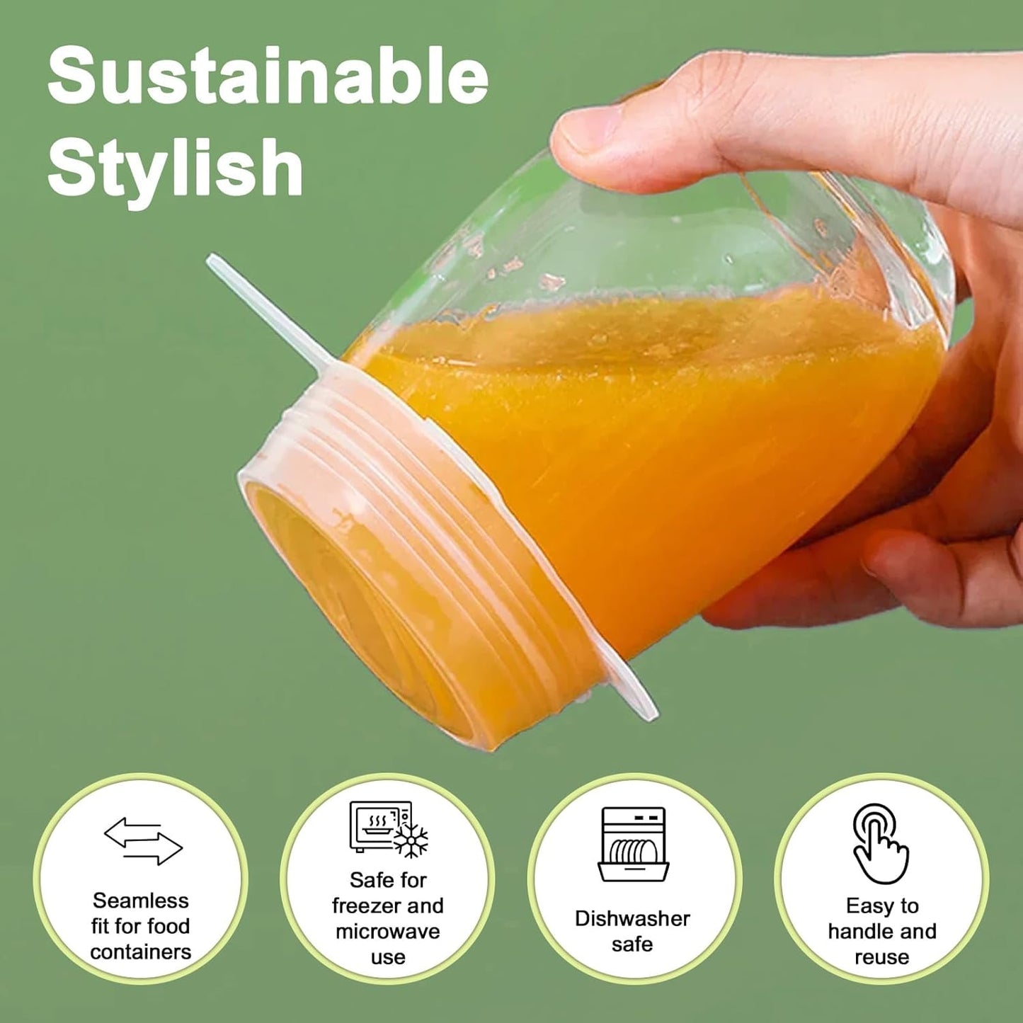Vodlan™ Reusable Silicone Lids — 6 PCS Stretch Bowl & Pot Covers