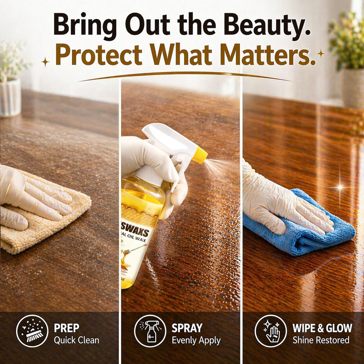 Vodlan™ Wood Polish Spray – Restore Shine & Fix Scratches Instantly