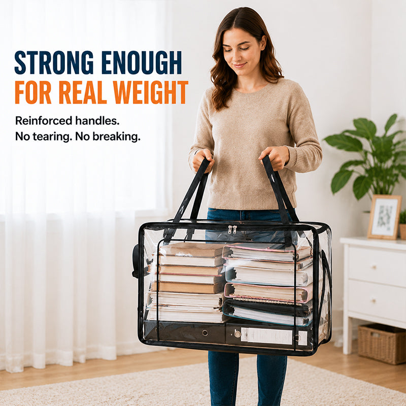 ⏰🔥LIMITED TIME 50% OFF! 🏠 Transparent Large-Capacity Dustproof & Moisture-Proof Storage Bag – Perfect for Clothes, Toys, Books & More ✨