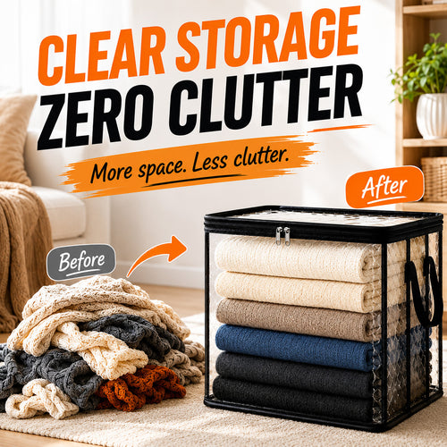 💥LAST DAY BUY 3 GET 1 FREE!🏠 Transparent Large-Capacity Dustproof & Moisture-Proof Storage Bag – Perfect for Clothes, Toys, Books & More