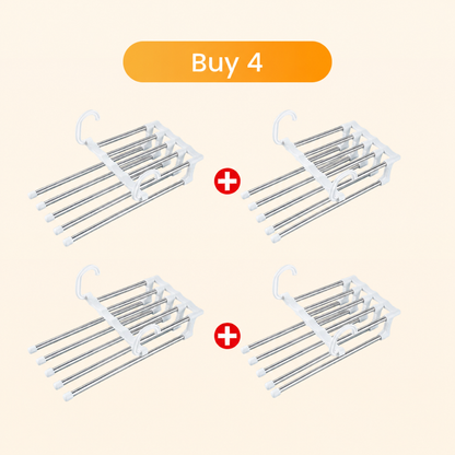 Lumiazos™ 5-Tier Trouser Hanger – Organise 5 Pairs in the Space of 1
