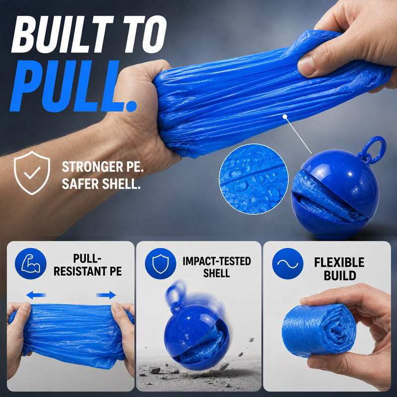 Lumiazos™ Pocket Raincoat Keyring – Lightweight Emergency Rain Protection