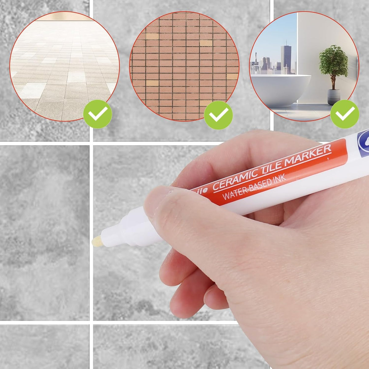 🔥🖌️Vodlan™ Anti-Mould & Waterproof Joint Pen for Ceramic Tiles!