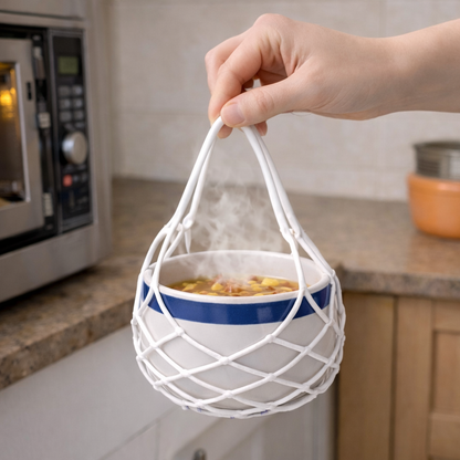 Vodlan™ 2-in-1 Zero-Void™ Silicone Mesh Bag & Heat-Resistant Trivet Mat for Hot Bowls (Offer)