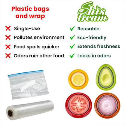 Silicone stretch pods🍅🥑 Keep Your Fruits & Veggies Fresh with These Stretch Pods!