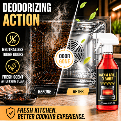 ✨Vodlan™ Oven & Grill Cleaner Spray – Dissolves Grease in 5 Mins, No Scrubbing & Eliminates Odors