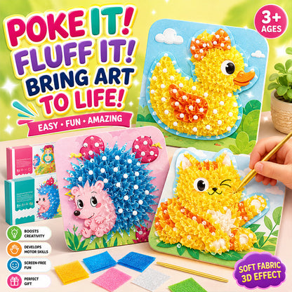 🎨 Kids 3D Fabric Poke Art Kit – Screen-Free Creative Fun (offer)