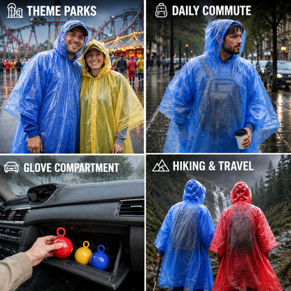 Lumiazos™ Pocket Raincoat Keyring – Lightweight Emergency Rain Protection