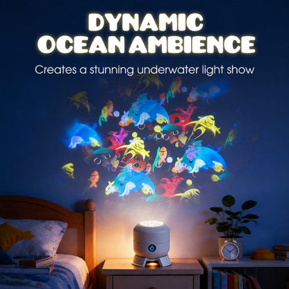 🌊Lumiazos™ Next-Gen 5D Smart Rotating Ambient Projector-Bring the Living Ocean & Festive Magic Into Your Space.