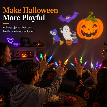 🎃 Lumiazos™ Halloween Finger Projector Lights – Mini Pattern Projectors