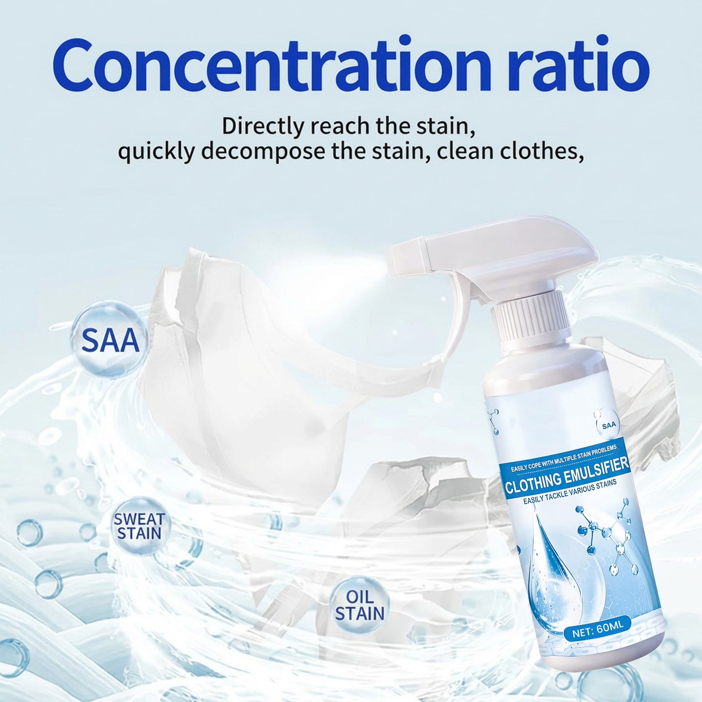 Vodlan™ Stain Remover Spray—Instant Multi-Surface Stain Fix for Clothes, Carpets & Furniture