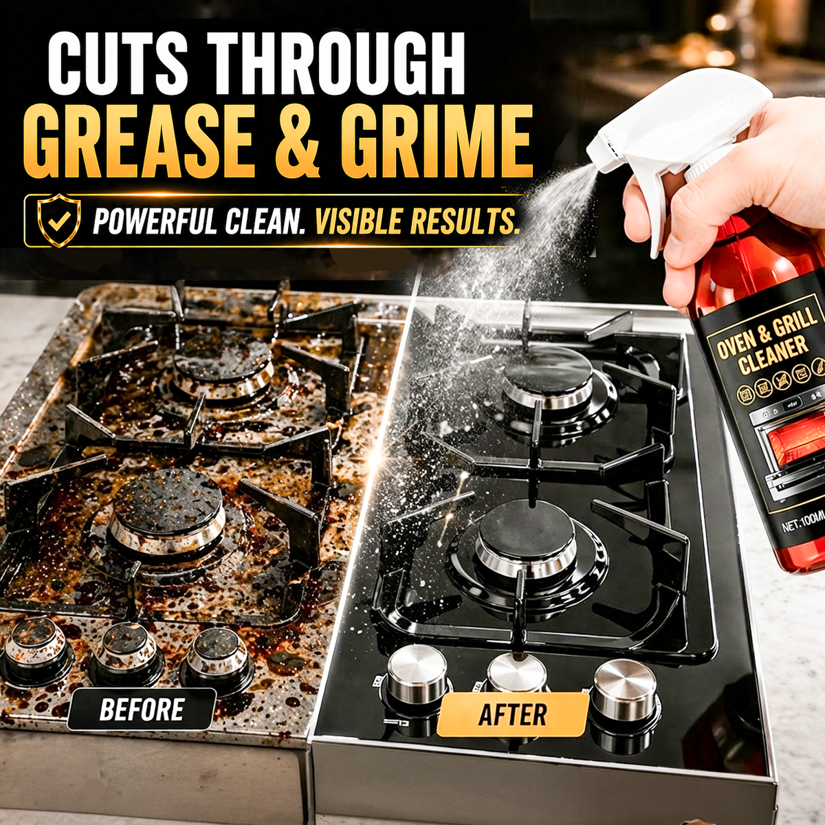 ✨Vodlan™ Oven & Grill Cleaner Spray – Dissolves Grease in 5 Mins, No Scrubbing & Eliminates Odors