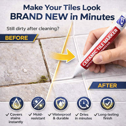 🔥🖌️Vodlan™ Anti-Mould & Waterproof Joint Pen for Ceramic Tiles!