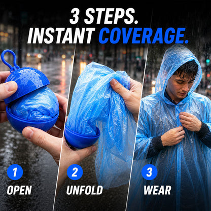 Lumiazos™ Pocket Raincoat Keyring – Lightweight Emergency Rain Protection