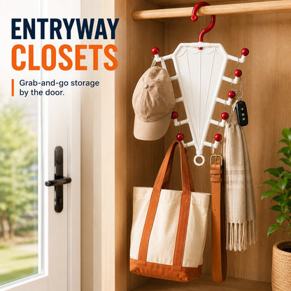 Space-Saving V-Shaped Hanger Organiser – Double-Sided Wardrobe Storage Rack