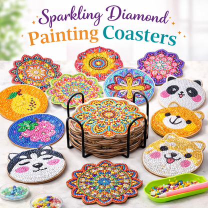 Vodlan™ DIY Diamond Painting Coaster Kits (Set of 6) (Offer)