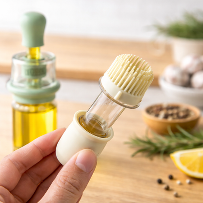 Vodlan™ 2-in-1 Glass Oil Bottle with Integrated Brush