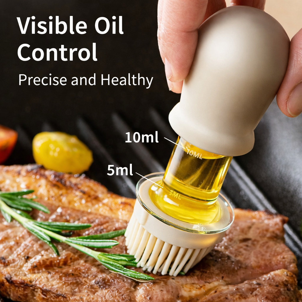 Vodlan™ 2-in-1 Glass Oil Bottle with Integrated Brush