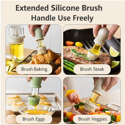 Vodlan™ 2-in-1 Glass Oil Bottle with Integrated Brush