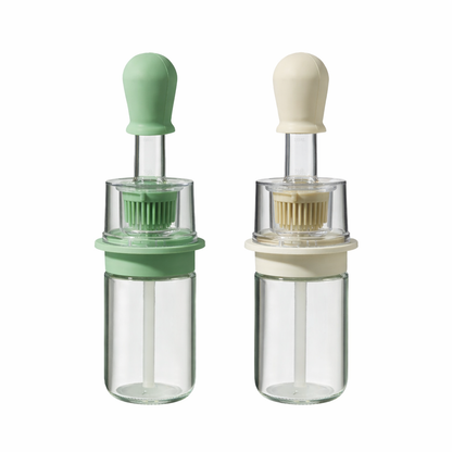 Vodlan™ 2-in-1 Glass Oil Bottle with Integrated Brush — The Precision Squeeze-to-Baste Solution for Fresh-Separated, Mess-Free Cooking (Offer)